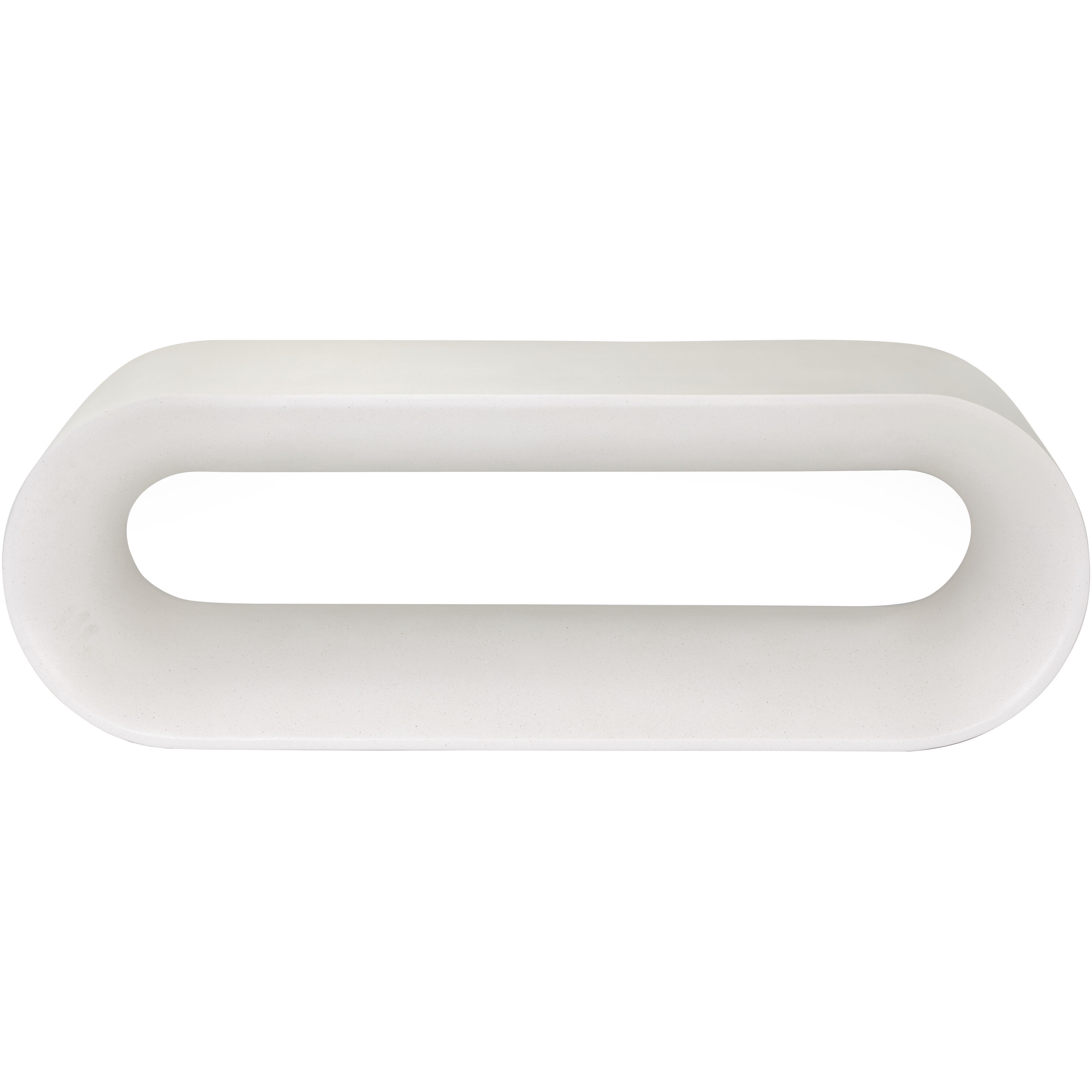 Capsule White Outdoor Bench